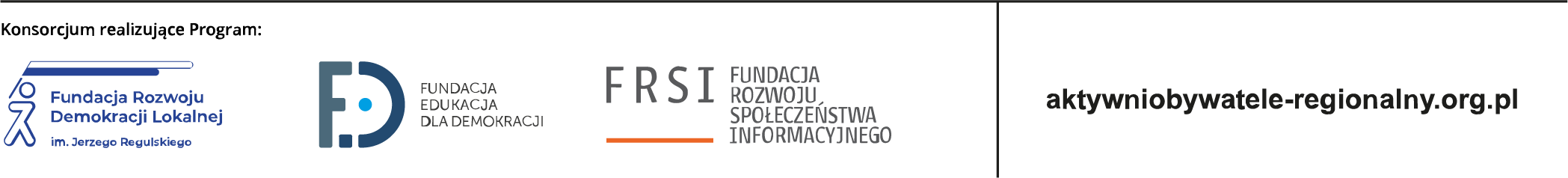 Logotypy Konsorcjum realizujące Program